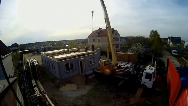 Монтаж энергоэфективного дома Дельтахаус. Апрель 2017. смотреть онлайн