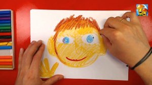 Рисуем ПОРТРЕТ ПАПЫ масляной пастелью для детей