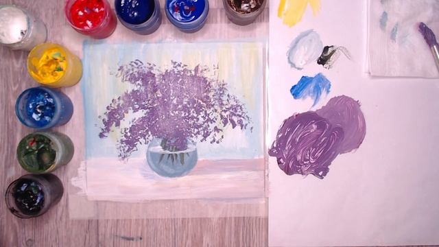 Как нарисовать сирень мятой бумагой смотреть онлайн