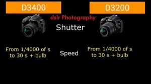 Nikon D3400 vs D3200