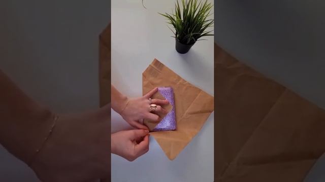 Gift wrap hack (no tape, no ribbon) #anvihan #lifehack