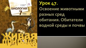 Урок 47. Освоение животными разных сред обитания. Обитатели водной среды и почвы