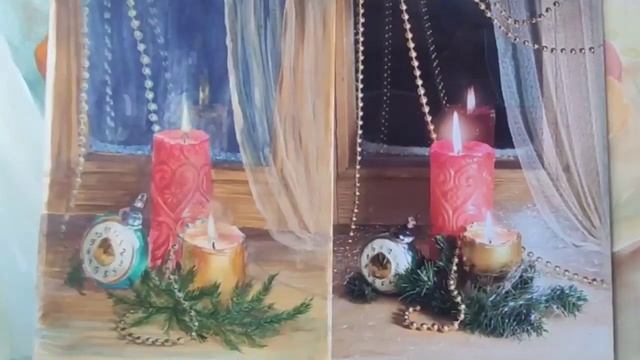 Мастер-класс "Новогодняя композиция со свечами", ч.4