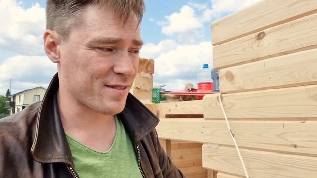 Процесс строительства дома из профилированного бруса. Дом 6 на 8 с пристройкой от Центр Домостроени