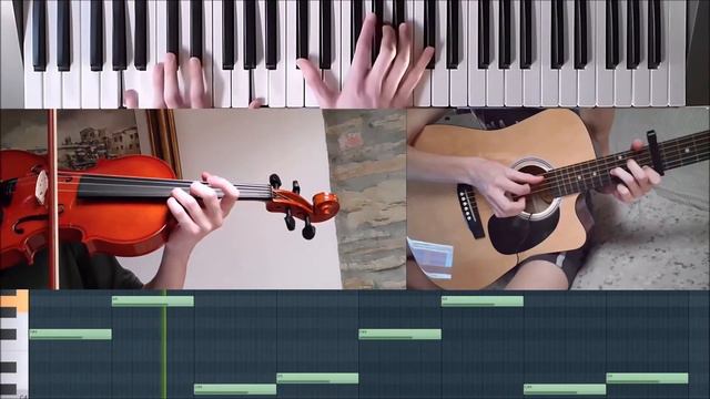 Experience - Ludovico Einaudi COVER (piano, violin, guitar, cello, tambourine) смотреть онлайн