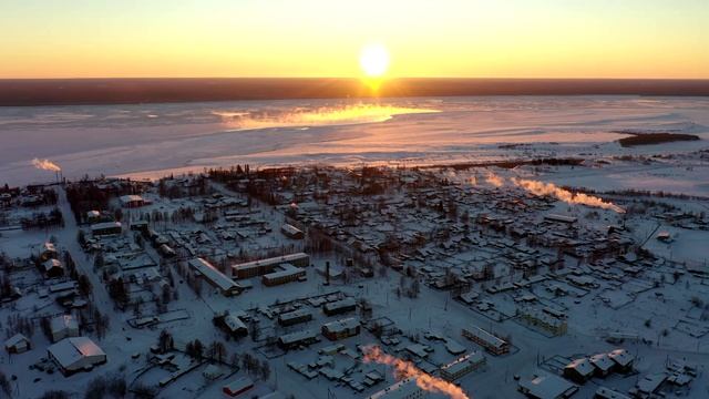 Туруханск с высоты птичьего полёта