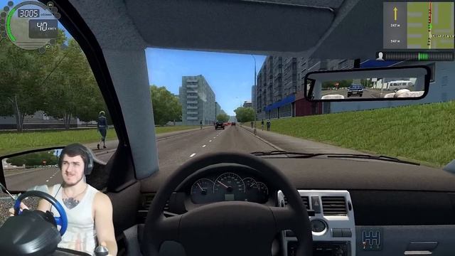 ПОДВЕЗ КРАСИВУЮ ДЕВУШКУ - БУДНИ ТАКСИСТА в CITY CAR DRIVING + РУЛЬ