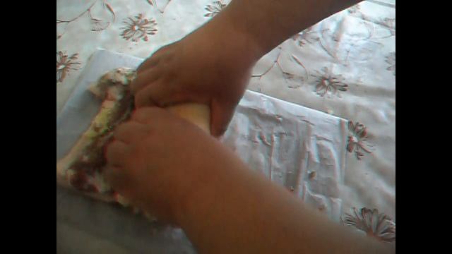 Рулет из свиной брюшины. Готовлю в духовке. смотреть онлайн