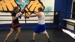 Juli Firso,boxing pad work