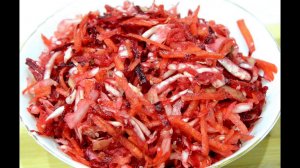 Овощной салат для похудения "Щетка" - вкусный салат из простых продуктов.