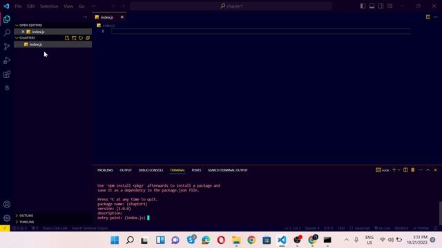 First Program - 'Hello World ' in Node.js|| Tutorial For Beginners || Tutorial in Hindi 2023 #3