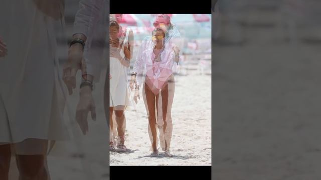 Hailey Baldwin and Marianne Fonseca at the beach in Miami' Florida