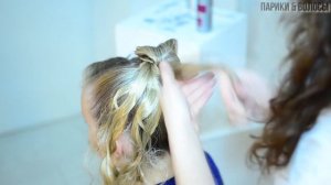 Вечерняя прическа с накладными волосами #2