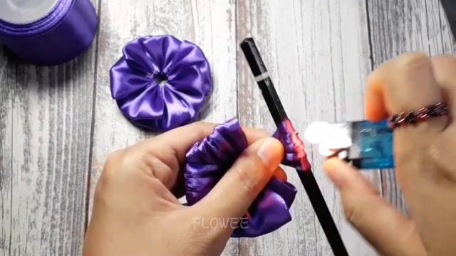 Amazing ribbon flower trick / easy rose making with pencils /ribbon flower crafts ideas смотреть онлайн