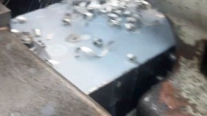 Сверлим алюминиевые заготовки ⌀60 на токарном станке 1к62