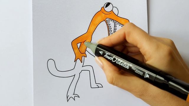 ROBLOX Rainbow Friends | Green and Orange Rainbow Friends coloring pages смотреть онлайн