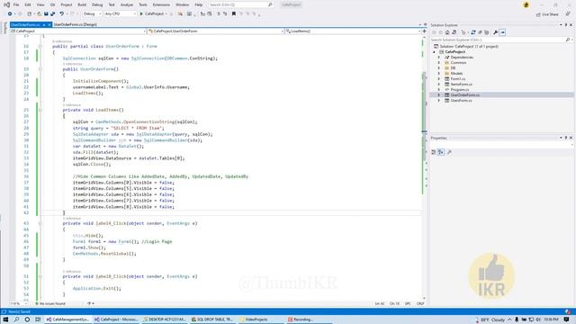 Cafe Management System || Source Code || Step by Step || C# Full Project