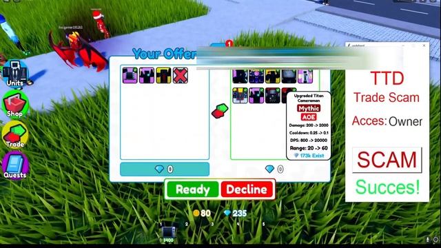 TOILET TOWER DEFENSE! TRADE SCAM SCRIPT V3