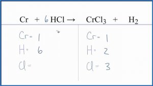 How to Balance Cr + Br2 = Cr­Br3 (Chromium + Bromine gas)