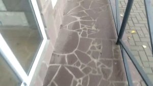 Облицовка отмостки банного комплекса плитняком лемезитом
