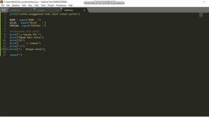 tutorial contoh penggunaan kode input output python