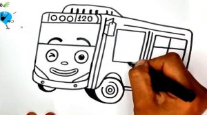 How to draw a car bus tayo || Как нарисовать афтобус машина таё || Aftobusni rasmi qanday chiziladi