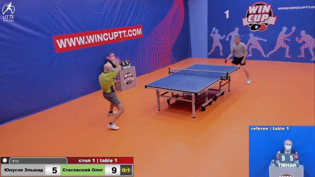 Юнусов Эльшад 0-3 Стасевский Олег Турнир Восток 4 WINCUP 1.11.21 Прямая трансляция Зал 1 смотреть онлайн