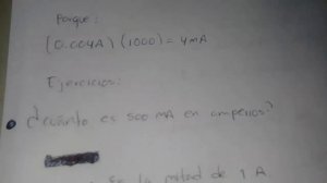 Análisis de circuitos.- Conversión de amperios a miliamperios, y viceversa.