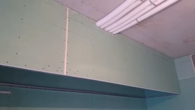 как сделать короб из потолочного профиля (CD). Gypsum board install.