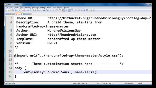 Creating a WP Child Theme Part 1C смотреть онлайн