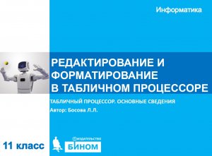 Редактирование и форматирование в табличном процессоре. 11 класс