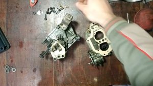 Низ карбюратора - Солекс 21081. Верх - Солекс 21073. Это всё на ВАЗ 21099 1500 (+дефекты)