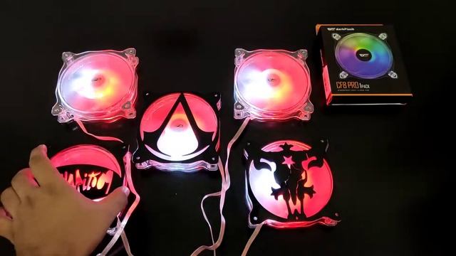 Fan RGB de aliexpress, Darkflash CF8 Pro + Fan cover acrílicos смотреть онлайн