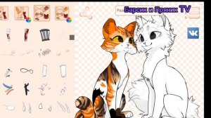 аватар мейкер пара котиков: Пестролистая и  Огнезвёзд