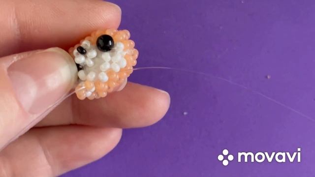 Первая часть видео.Амигуруми мини лежачий корги#бисероплетение #рекомендации #амигурумиизбисера