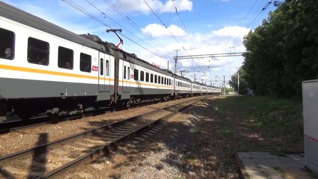 Электропоезд ЭП2Д-0025 сообщением Подольск-Нахабино смотреть онлайн