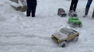 Большая снежная экспедиция 1/10! RC crawler трофи в Измайлово 19.02.2023