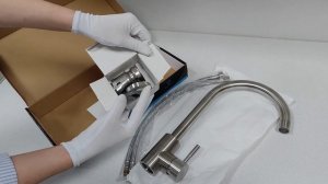 Смеситель Кухня Lemen шар d40 боковой (LА 9001) на гайке нержавейка цвет сатин