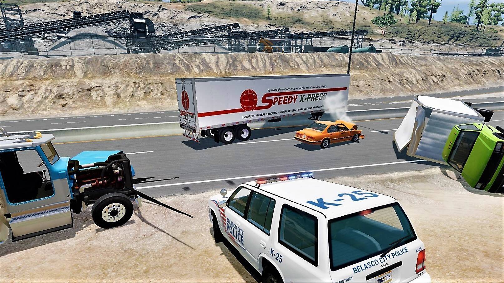 BeamNG Drive - Реалистичные автомобильные аварии и погони и ДТП. Бимка.