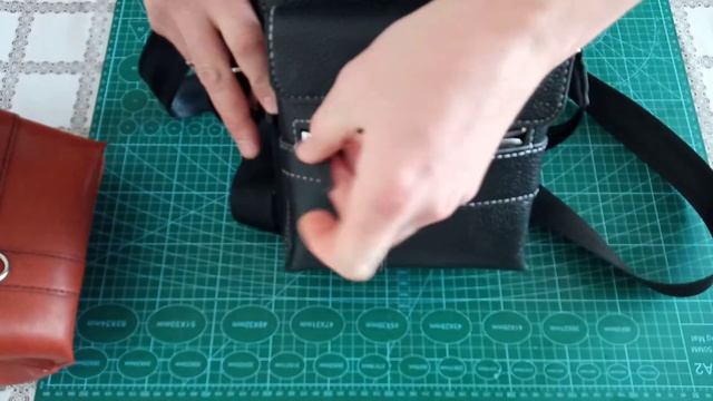 Мужская кожаная сумка через плечо, ручная работа смотреть онлайн