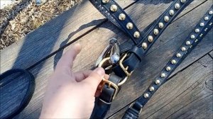 Комплект выездной сбруи с украшениями из латуни