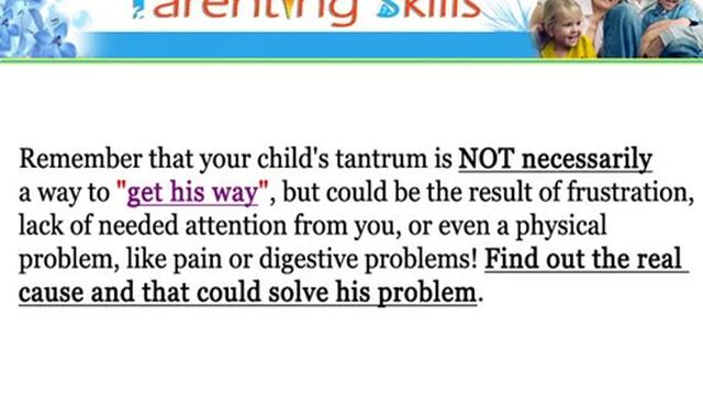 How to stop your 2 year old childs temper tantrums?