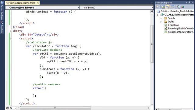 Structuring JavaScript with the Revealing Module Pattern