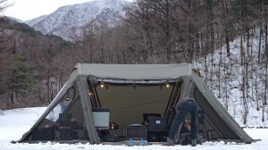 -15℃ Зимний кемпинг в снежных горах