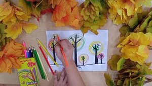 Очень лёгкий осенний рисунок