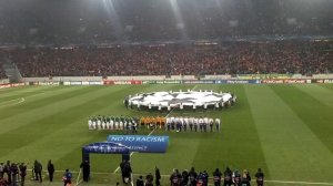 Гимн Лиги чемпионов на матче Шахтёр - Атлетик