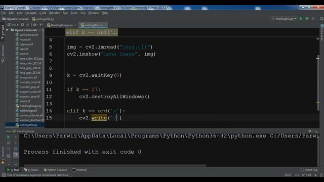Python OpenCV Writing An Image | Working With Keyboard Buttons