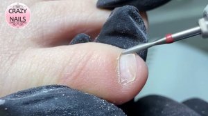 МАКРО ПЕДИКЮР. Полный педикюр и покрытие гель лаком. Цветок из вуали.