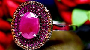 Кольцо серебряное с бирманским рубином "Мишель"