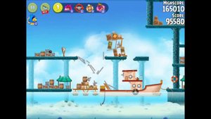 Angry Birds Rio - Hidden Harbor. Level 8. 3 stars